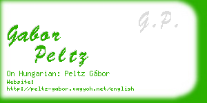 gabor peltz business card